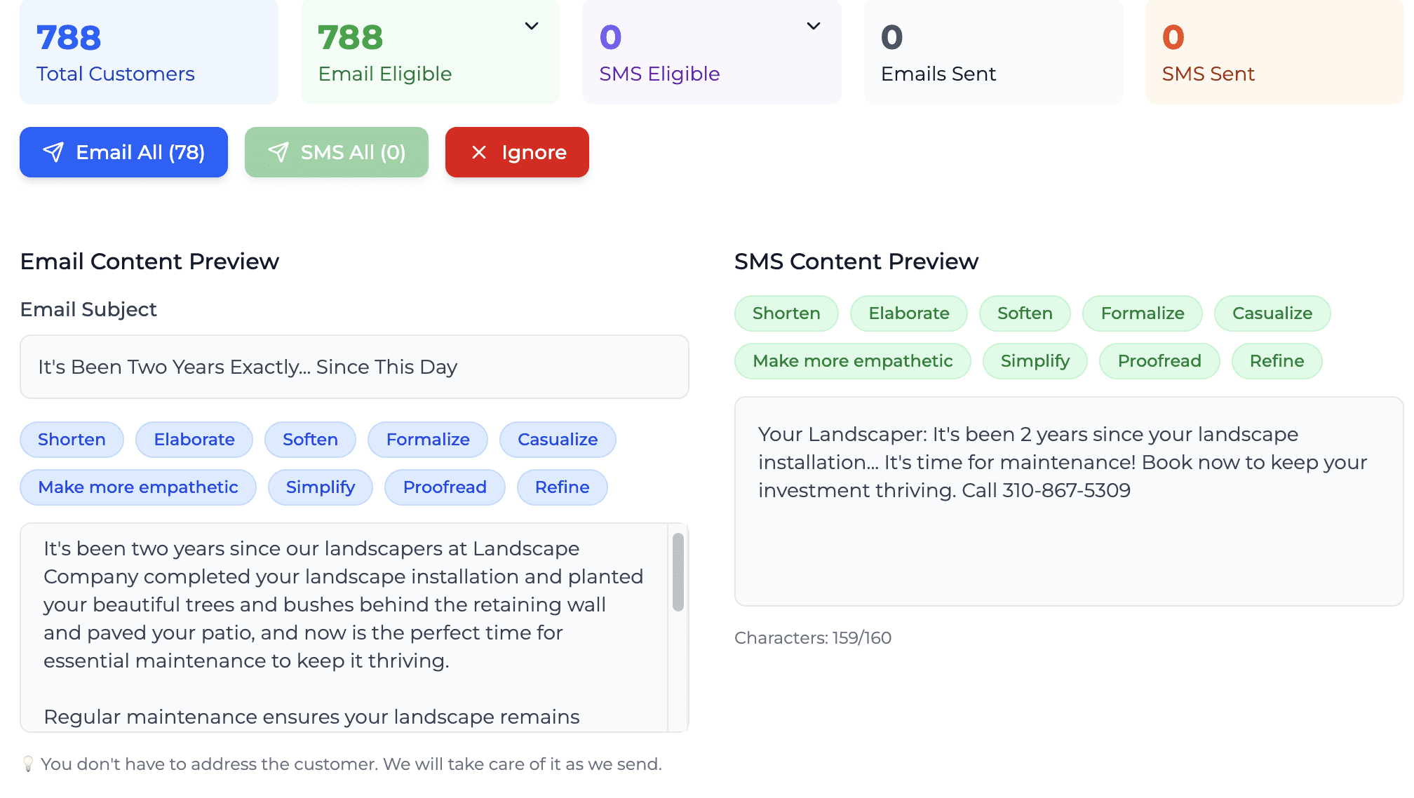 terra casa AI generated email